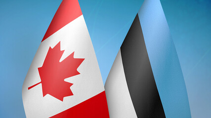 Canada and Estonia two flags