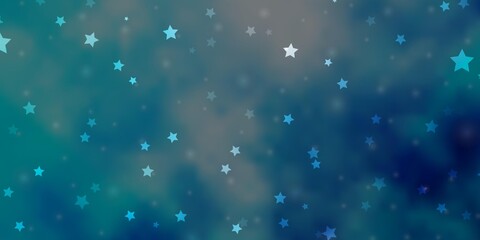 Light BLUE vector template with neon stars. Modern geometric abstract illustration with stars. Pattern for websites, landing pages.