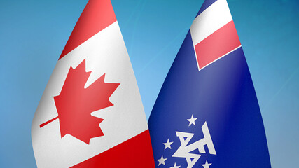 Canada and French Southern and Antarctic Lands two flags