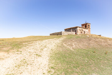 Fototapeta na wymiar church of San Millan Abad in Torrelara (land of Lara), province of Burgos, Castile and Leon, Spain
