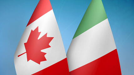 Canada and Italy two flags