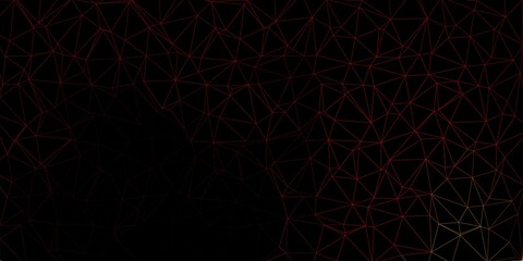 Dark pink, yellow vector triangle mosaic wallpaper.