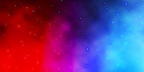 Light Blue, Red vector template with neon stars. Decorative illustration with stars on abstract template. Pattern for wrapping gifts.