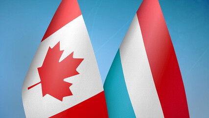 Canada and Luxembourg two flags