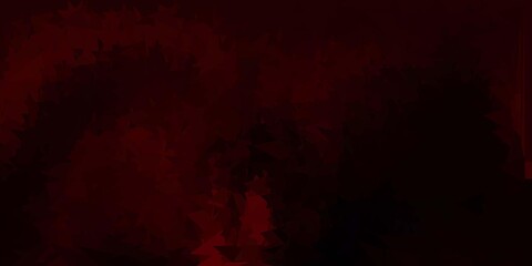 Dark red vector triangle mosaic template.