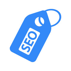 SEO tag icon / blue color