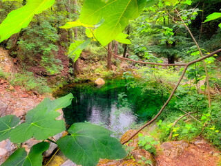 The fantastic river route called the Grotta Rosa.