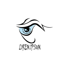 eye logo illustration of a black vector design