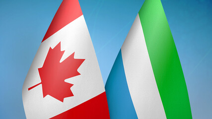 Canada and Sierra Leone two flags