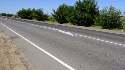 
Asphalt road in the countryside of Russia
