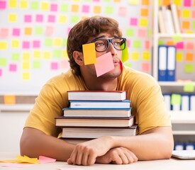 Student preparing for exams with many conflicting priorities