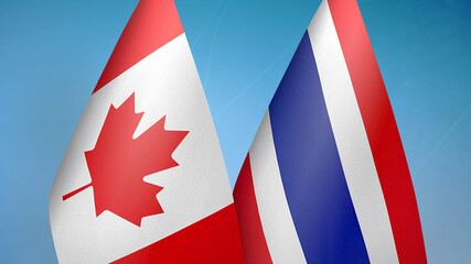 Canada and Thailand two flags