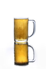 Beer mug with reflection