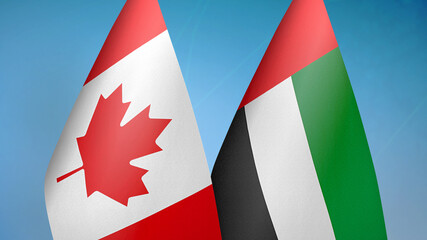 Canada and United Arab Emirates two flags