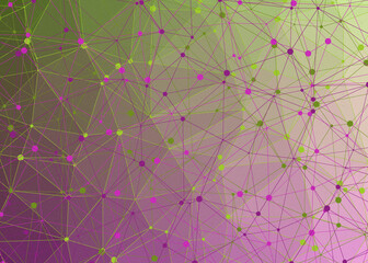Obraz premium Fuchsia color Abstract color Low-Polygones Generative Art background illustration