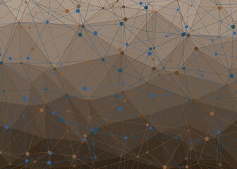 Federal Blue color Abstract color Low-Polygones Generative Art background illustration