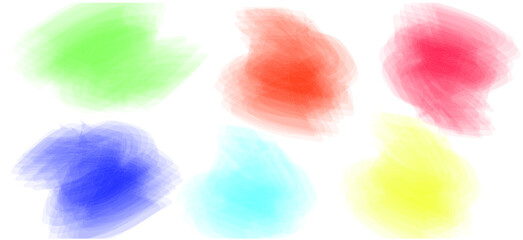 colorful digital paint on white background 