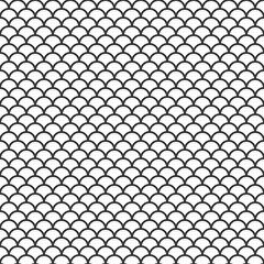 Seamless fish scales or snake skin pattern. Squama texture. Japanese traditional mermaid ornament. © Ne Mariya