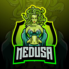 Medusa esport logo mascot design