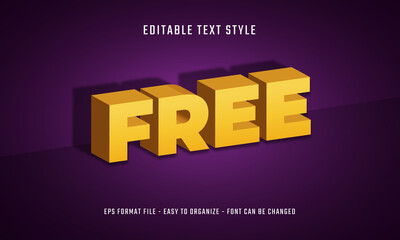 Editable text effects with 3D bold style