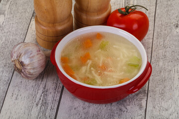 Chicken soup with noodles
