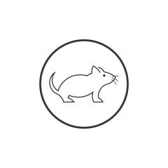 Mouse animal  logo icon vector