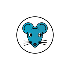 Mouse animal  logo icon vector