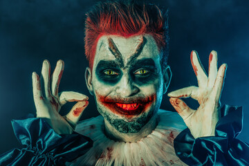 bloody smile of clown