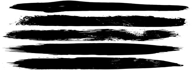 Collection of vector grunge style brushes