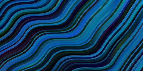 Light BLUE vector backdrop with bent lines. Colorful illustration in circular style with lines. Template for your UI design.