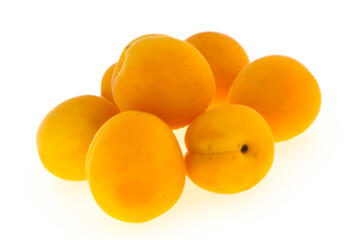 Ripe tasty sweet apricots heap