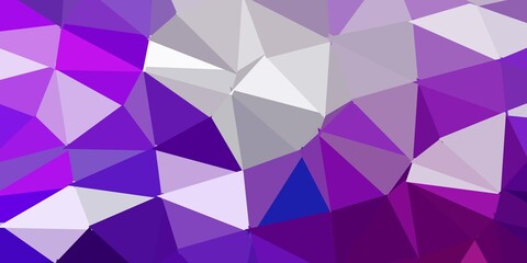 Dark purple vector triangle mosaic background.