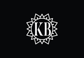 Initial Monogram Letter K B Logo Design Vector Template. K B Letter Logo Design
