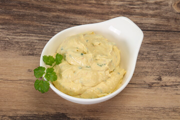 Hummus snack with olive oil