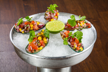 Mussels with vegetables and sauce
