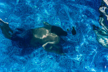 Fototapeta premium Diving in the pool