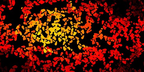 Fototapeta na wymiar Dark red, yellow vector background with random forms.