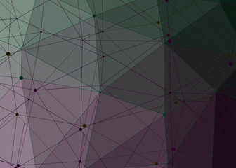 Fototapeta premium Dark Green color Abstract color Low-Polygones Generative Art background illustration