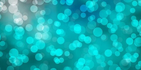 Light BLUE vector pattern with spheres. Abstract illustration with colorful spots in nature style. Design for your commercials.