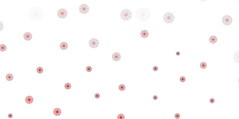 Light green, red vector natural layout with flowers.