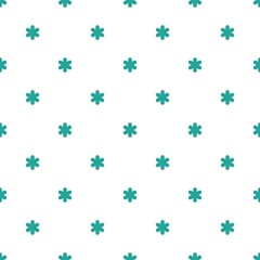 Fototapeta na wymiar Seamless pattern with blue star or asterisk on white background.