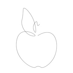 Apple fruit icon on white background. Vector illustration