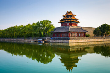 Fototapeta premium Beijing, China from the Forbidden City Moat