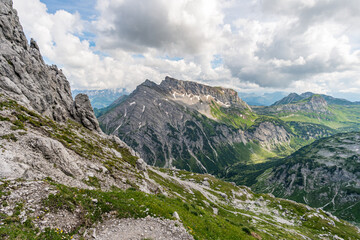 Naklejka premium Fantastic hike in the Lechquellen Mountains in Vorarlberg Austria