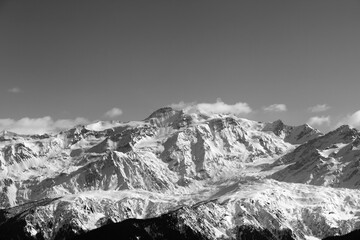 Winter mountains in nice sunny day