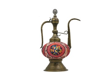 ottoman tile embroidered pitcher lamp