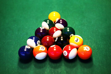 Indoor image of a snooker Table