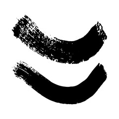 Black grunge brush strokes