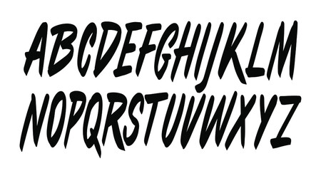 Uppercase cute alphabet font. Letters. Vector