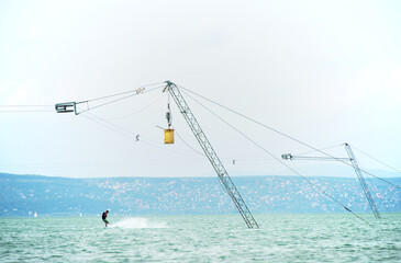 Water sports at Balaton Lake, Hungary, Europe